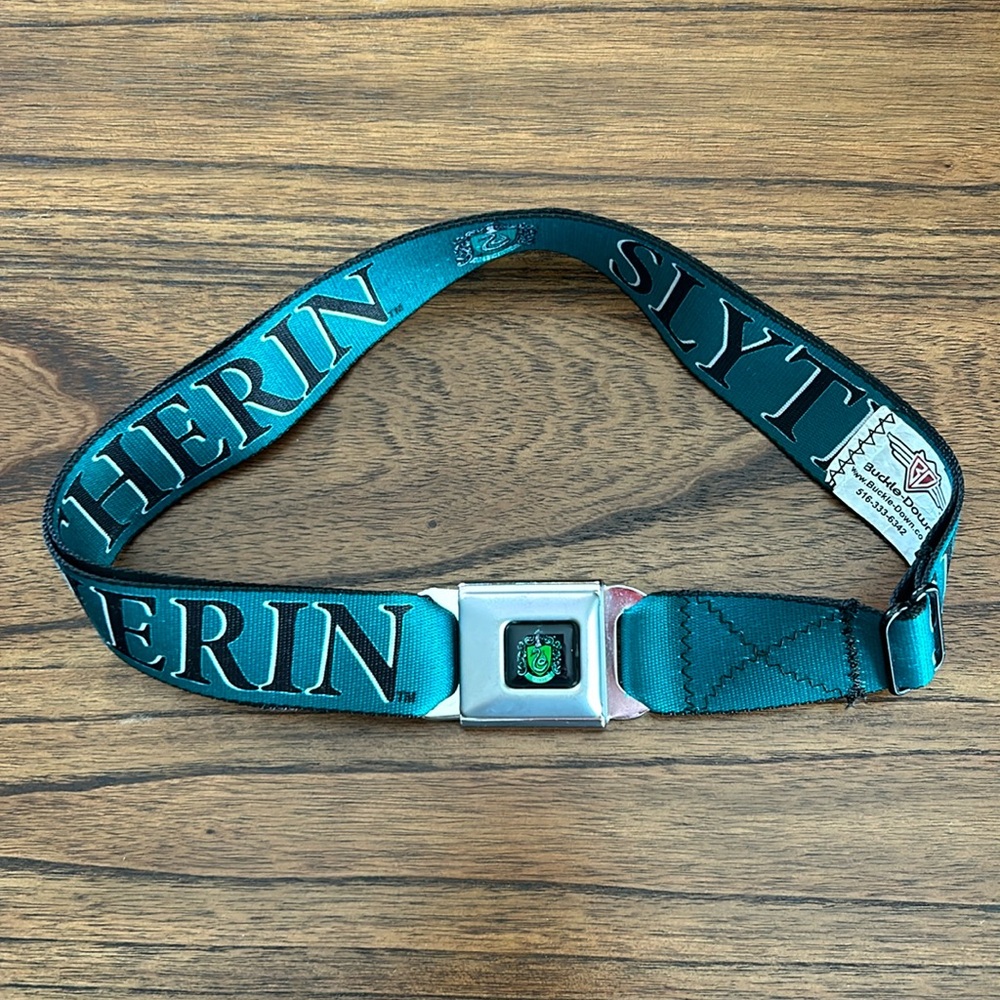 Youth Slytherin Harry Potter Belt with Seatbelt Buckle